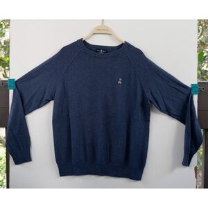 Psycho Bunny By Robert Godley Men's Navy Blue Cotton Pullover Sweatshirt Size M